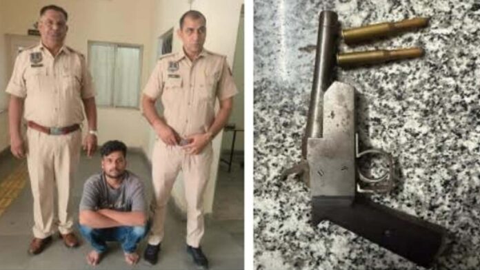 One armed criminal arrested: One country-made pistol and two cartridges recovered