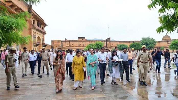 Deputy Chief Minister Diya Kumari inspected the Amer Fort