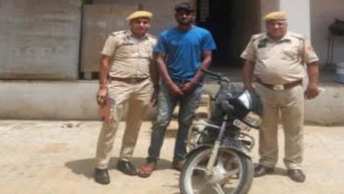 A cunning vehicle thief who stole a two-wheeler was arrested