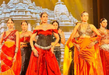 शो फैशन रनवे में मॉडल्स ने बिखेरे आधुनिक और पारंपरिक फैशन के जलवे Models displayed modern and traditional fashion in the show fashion runway