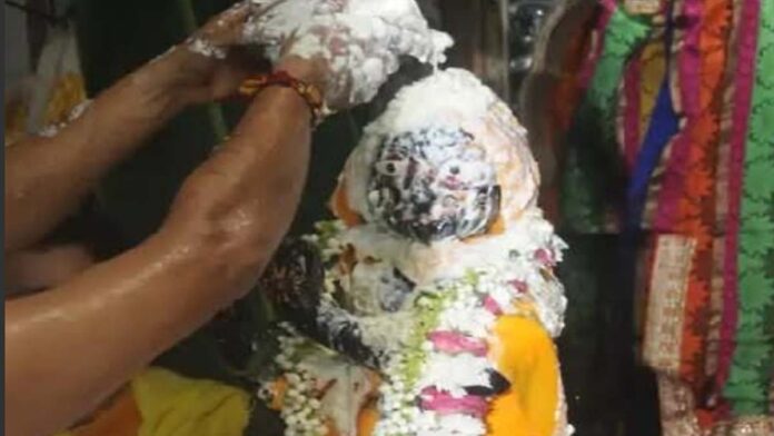 Krishna born during the day at Shri Radha Damodar Temple