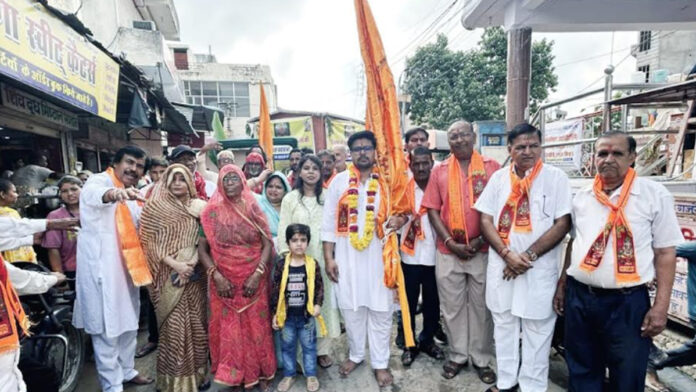 Ganesh ji's tableau was the center of attraction in the 22nd huge padyatra