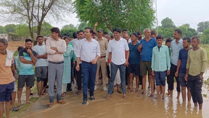 District Collector Dr. Jitendra Kumar Soni inspected the rain affected areas