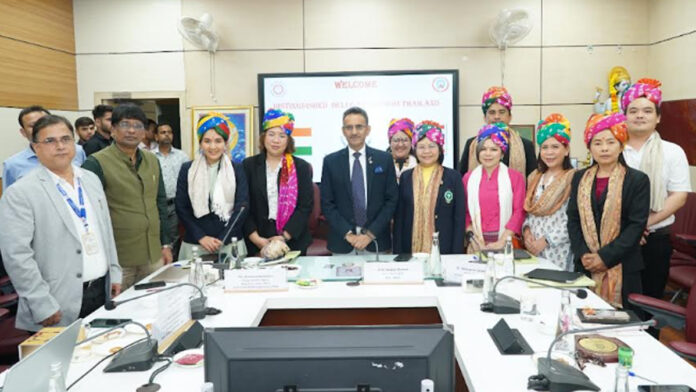 A nine-member delegation from Thailand visited the National Institute of Ayurveda