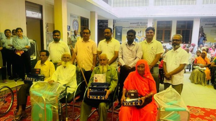 Distribution of assistive devices to disabled and senior citizens on the birthday of Prime Minister Narendra Modi