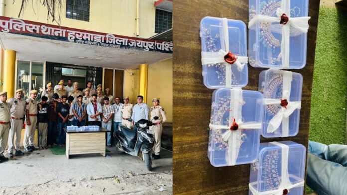 Seven criminals who looted jewellery worth Rs 35 lakh were arrested by the police.