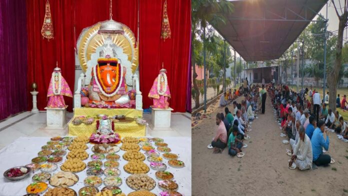 People gathered for the Annakut festival at the Bengali Baba Ganesh Temple. People gathered for the Annakut festival at the Bengali Baba Ganesh Temple.