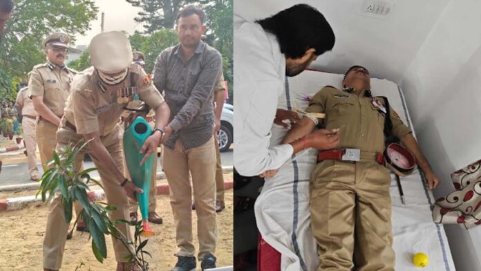 Paying tribute to the martyrs through blood donation and tree plantation