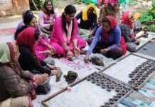 छोटीकाशी में माटी के पारंपरिक दीयों के साथ गोबर से बने दीपक भी झिलमिलाएंगे In Chhoti Kashi, lamps made of cow dung will also shine along with traditional earthen lamps.