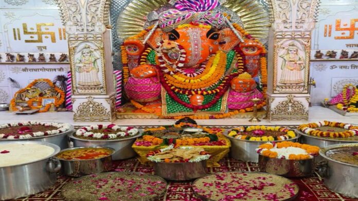 Annakut Festival at the Ganeshji Temple in Nahar Annakut Festival at the Ganeshji Temple in Nahar