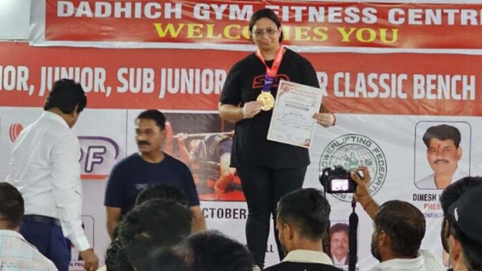 Jaipur's Sarita Saini wins gold medal at State Powerlifting Championship