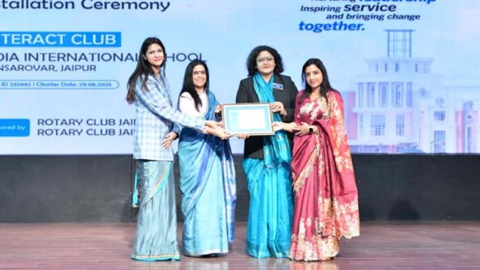 Charter Presentation and Installation Ceremony of Interact Club of IIS Mansarovar Held