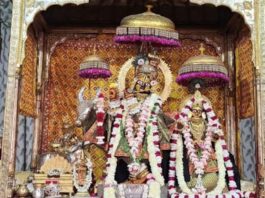 गोविंद देवजी मंदिर से आज निकलेगी 51 हजार महिलाओं की कलश यात्रा Thakurji wore black attire in Govind Devji temple