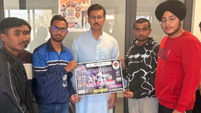 Sports Minister Col. Rajyavardhan Singh Rathore released the poster of NKF Rajasthan State Karate Championship 2025.