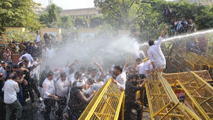 Youth Congress workers protest against the government