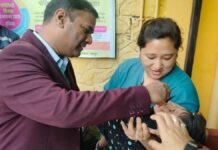 उप राष्ट्रीय पल्स पोलियो टीकाकरण अभियान का जिला स्तरीय शुभारंभ District level launch of Sub National Pulse Polio Vaccination Campaign