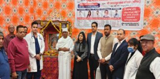 श्री अमरापुर स्थान पर नि:शुल्क स्वास्थ्य जांच शिविर