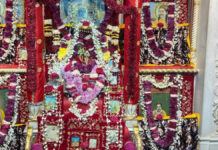 छठी महोत्सव पर ठाकुरजी को रिझाया On the sixth day of the festival, offerings were made to please Lord Krishna.