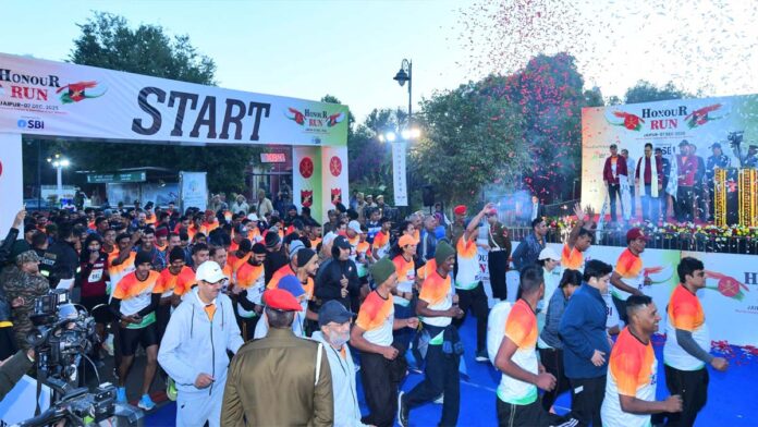 A 'Honor Run' marathon was organized in honor of ex-servicemen.