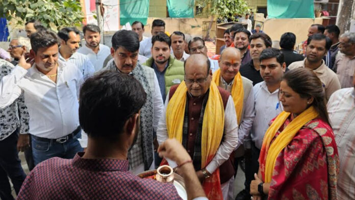 The expansion of the temple and community hall located in Sain Colony has been inaugurated. The expansion of the temple and community hall located in Sain Colony has been inaugurated.