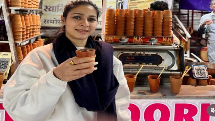 Tanisha Mukherjee finds solace in a cup of tea served in a clay cup.