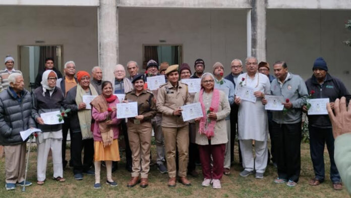 Rajasthan Police celebrated the New Year with the elderly