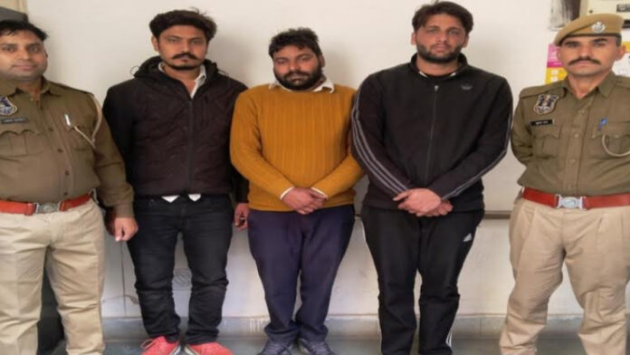 Three accused individuals who were involved in a fight and chain snatching at a New Year's party have been arrested.