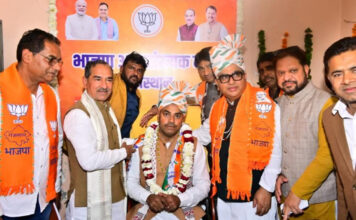 भाजपा अल्पसंख्यक मोर्चा के प्रदेशाध्यक्ष हमीद खान मेवाती ने संभाला पदभार