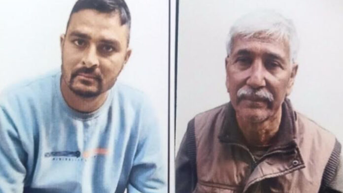 The father, in collaboration with the murder suspect, stole from his own son's warehouse.