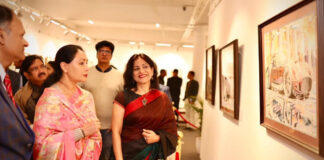 उपमुख्यमंत्री दीया कुमारी ने मेलोडी ऑफ कलर्स प्रदर्शनी का किया उद्घाटन Deputy Chief Minister Diya Kumari inaugurated the Melody of Colors exhibition.