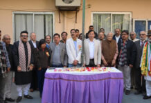 77वें गणतंत्र दिवस पर प्रेस क्लब में झण्डारोहण Flag hoisting ceremony at the Press Club on the 77th Republic Day.