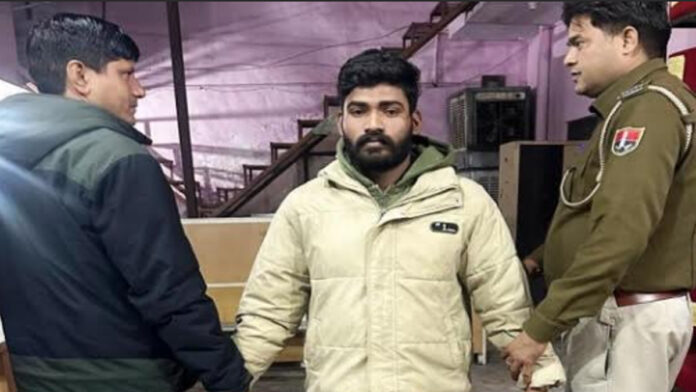 The accused who strangled a woman to death in a love affair dispute has been arrested.