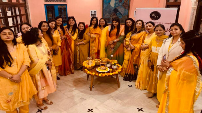 woman The Womanari Forum organized the Marigold Theory program, conveying a message of positivity and collaboration.