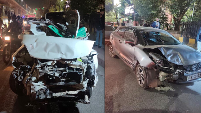 Pickup loaded with granite marble went out of control Pickup loaded with granite marble went out of control