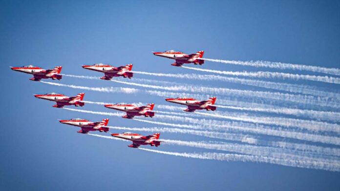 Suryakiran Aerobatic Team to hold grand air show in Jaipur on February 20 and 22