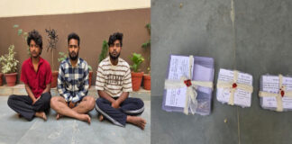 लूट और आपराधिक वारदात को अंजाम देने की फिराक में घूम रहे तीन बदमाश हथियारों के साथ गिरफ्तार Three criminals arrested with weapons