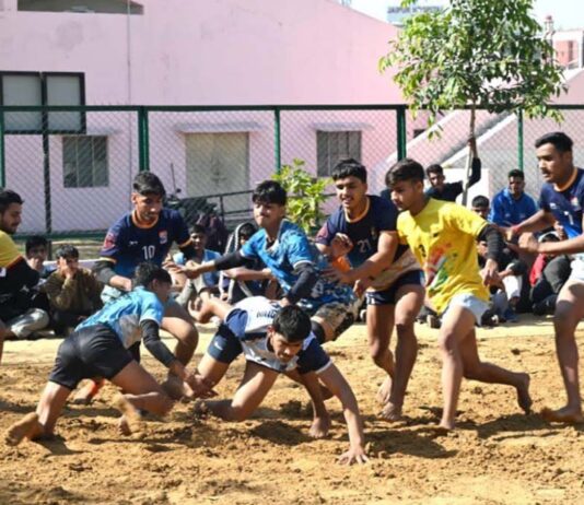 हॉकी और कबड्डी के खिलाड़ियों ने स्किल टेस्ट में लगाया ज़ोर