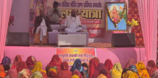 पंच दिवसीय श्रीराम मंदिर की प्राण प्रतिष्ठा पर निकाली भव्य कलश यात्रा