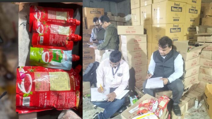 The Food Safety Department team seized 30,000 kg of expired goods of Amul company.