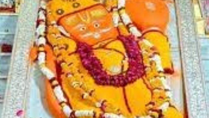 Fagotsav: Phaguniya tableau decorated in Hanuman temple of Khola Fagotsav: Phaguniya tableau decorated in Hanuman temple of Khola