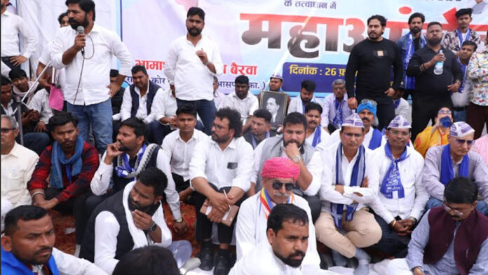 A show of strength in support of UGC was held in Jaipur.