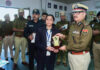 पुलिस महानिदेशक राजीव शर्मा ने भीलवाड़ा पुलिस लाइन का किया निरीक्षण