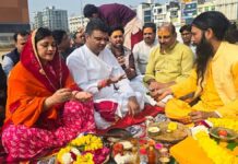 श्री शिव पुराण कथा महोत्सव 20 मार्च से :विधि विधान से यज्ञशाला का भूमि पूजन Shri Shiv Puran Katha Mahotsav from March 20