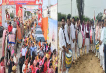 पंचकल्याणक महोत्सव में उमड़ा श्रद्धालुओं का सैलाब A flood of devotees gathered at the Panchkalyanak Festival.