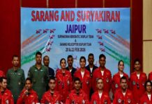 सूर्य किरण एरोबैटिक टीम एवं सारंग हेलीकॉप्टर डिस्प्ले टीम ने युवाओं से किया संवाद Surya Kiran Aerobatic Team and Sarang Helicopter Display Team interacted with the youth.