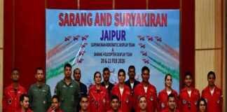 सूर्य किरण एरोबैटिक टीम एवं सारंग हेलीकॉप्टर डिस्प्ले टीम ने युवाओं से किया संवाद Surya Kiran Aerobatic Team and Sarang Helicopter Display Team interacted with the youth.