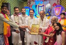 श्री श्याम भजन संध्या फागोत्सव में 15 फीट का सजाया विशाल दरबार A huge 15 feet court decorated in Shri Shyam Bhajan Sandhya Fagotsav