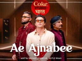 आदित्य रिखारी, कुतले खान और रैवाटॉर ने ‘ऐ अजनबी’ के साथ कोक स्टूडियो भारत सीजन 4 का समां बांधा Aditya Rikhari, Kutle Khan, and Rawal set the mood for Coke Studio Bharat Season 4 with ‘Ae Ajnabi’.