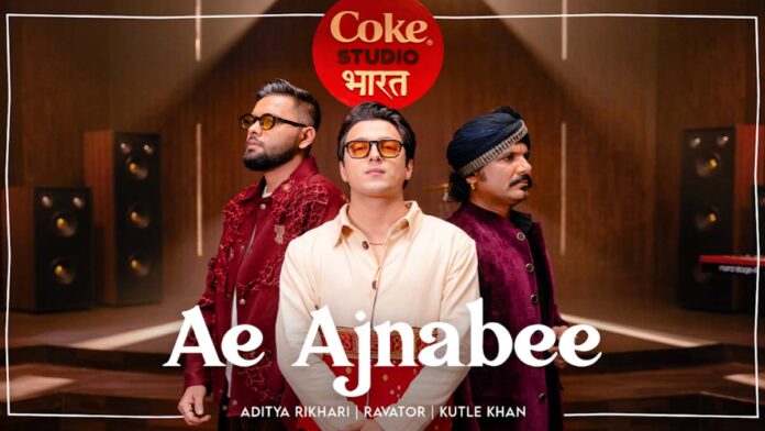 Aditya Rikhari, Kutle Khan, and Rawal set the mood for Coke Studio Bharat Season 4 with ‘Ae Ajnabi’.