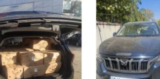 अवैध बीयर के 20 कार्टूंस व शराब जब्त